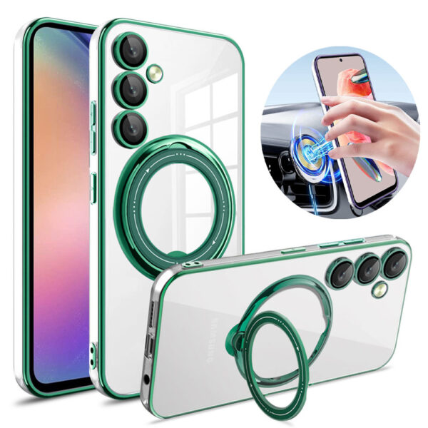 Magnetic Suction Case For Samsung Galaxy A05 A05S A06 A12 A13 A14 A15 A16 A23 A24 A25 A32 A34 A35 A52 A53 A54 A55 360 Rotation Stand Ring Cover