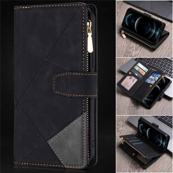 Leather Zipper Phone Case For Samsung Galaxy A12 A52 A72 A22 A32 A51 A71 A42 A21S A30S A11 A31 A41 A50 A10 A20E A70 Wallet Cover