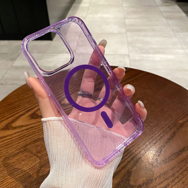 New For Magsafe Magnetic Hard Phone Protection Case for iPhone 17 AIr 16 15 14 13 12 11 Pro Max 15 14 Plus Max Bling Shiny Sky Clear Shell