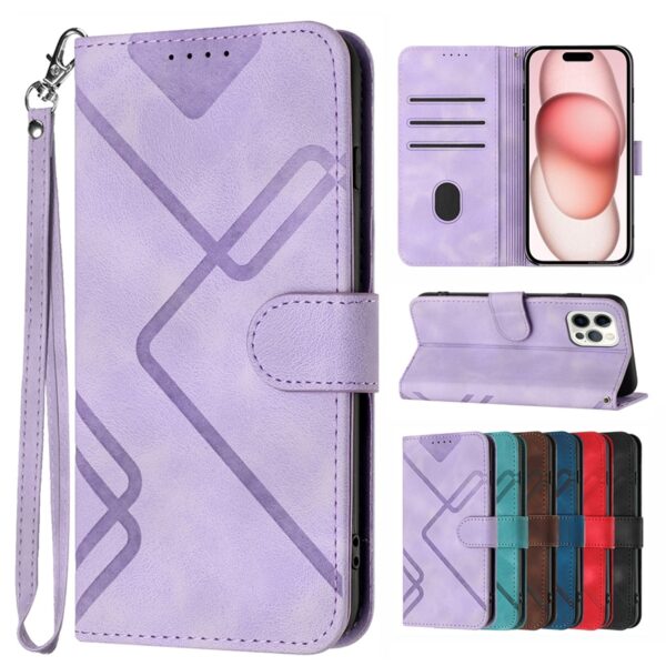 Magnetic Wallet Phone Case for iPhone 17 Air 16 15 Pro Max 15 Plus 15 Pro iPhone 15 14 13 12 11 13 Pro X XR 7 8 Plus Lanyard Flip Cover