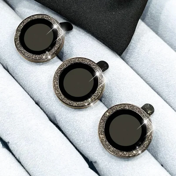 Metal Protective Glass For IPhone 16 15 14 13 12 11 Pro Max Glitter Camera Lens Protection Glass For IPhone 14 Plus 15Pro Max Film