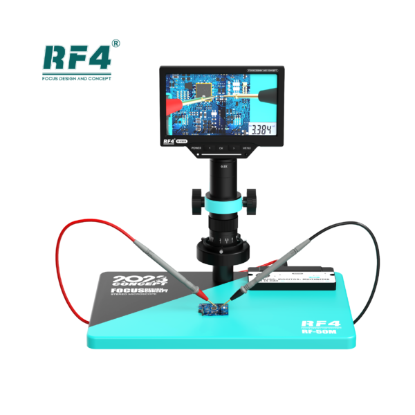 RF4-50M Built-in High-Definition Camera 1080p Color LCD Screen Video Microscope Also Provide Multimeter Functions Magnifier