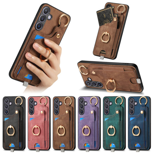 Magnetic Cards Solt Wallet Leather Case For Samsung Galaxy S24 Ultra S21 FE S22 S23 Plus A04E A14 A24 A34 A54 A05 A15 A25 Cover