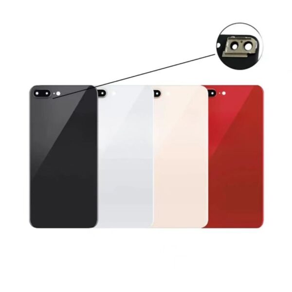For iPhone 8 8 Plus Back Glass Replacement Big Camera Hole