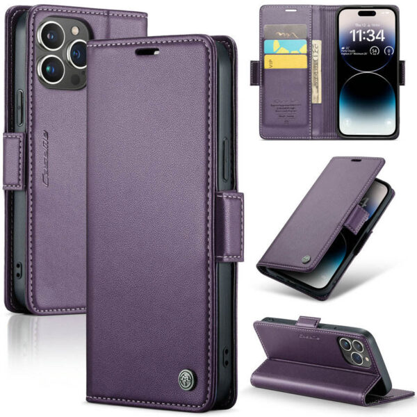 Luxury Leather Wireless Charge Wallet Card Phone Case Magnetic Accessories for iPhone 17 Air 16 15 14 13 Pro Max 12 11 8 CaseXR SE2020
