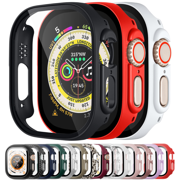 Glass+ Cover For Apple Watch 10 case Ultra 2 49mm 46mm smartwatch Bumper+Screen Protector Tempered iwatch series apple watch Accessories