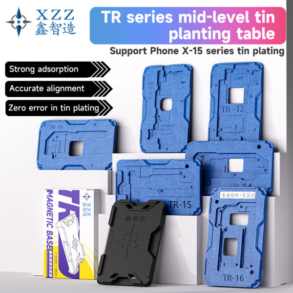 XZZ For iPhone X-11 15 16 Plus/16 Pro Max Motherboard Middle Frame BGA Reballing Stencil Tin Template Kits With Welding Steel Mesh