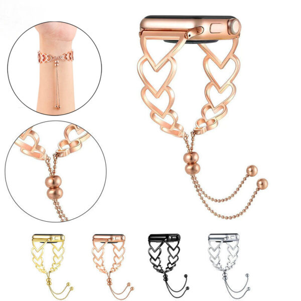 Jewelry Bracelet Strap For Apple Watch Ultra 2 49mm 40mm  41 38 42mm Women Bracelet Correan Band For iWatch SE 7 8 9 44 45mm