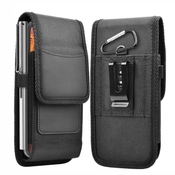 Waist Bag for iPhone 16 PRO MAX Phone Belt Clip Holster Nylon Pouch Case with Credit Card Slot