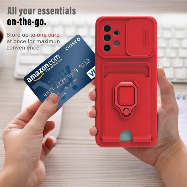 Wallet Card Magnetic Ring Holder Lanyard Case For Samsung S24 S23 S22 Ultra A15 A25 A35 A14 A24 A34 A54 A13 A23 A33 A53 A32 A52