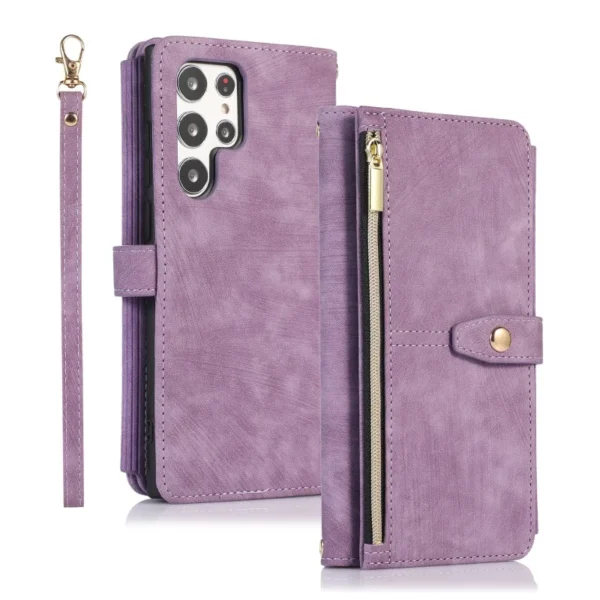 Crossbody Leather Phone Case for Samsung Galaxy S23 FE S24 Ultra S22 Plus A54 A15 A35 A55 A05 A05S Wallet with Card Holder Cover