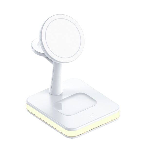 4 in 1 Wireless Station Fast Charger LED Night Light for iPhone 12 13 Airpods 3 2 Pro iWatch Compatible with Magsafe Case