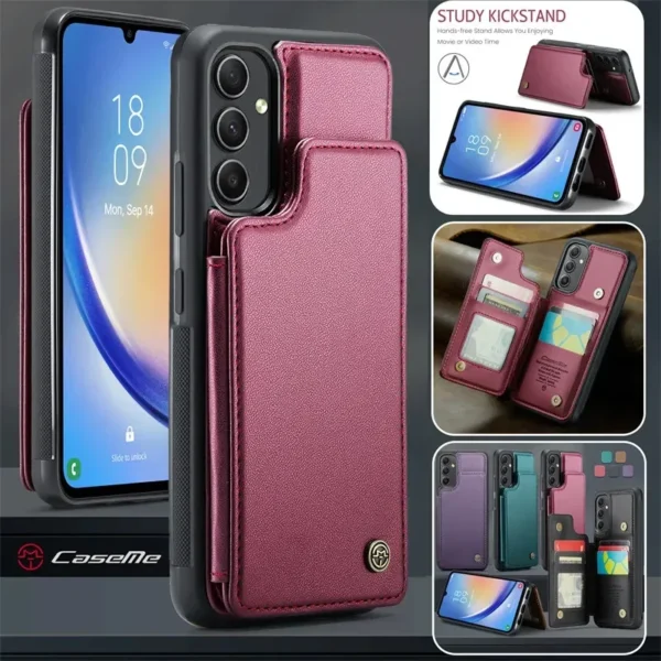 Flip Leather Phone Case For Samsung Galaxy A36 A56 A16 A55 A35 A25 A15 A54 A34 A24 A14 A13 A33 A53 A52 Wallet Card Cover Coque